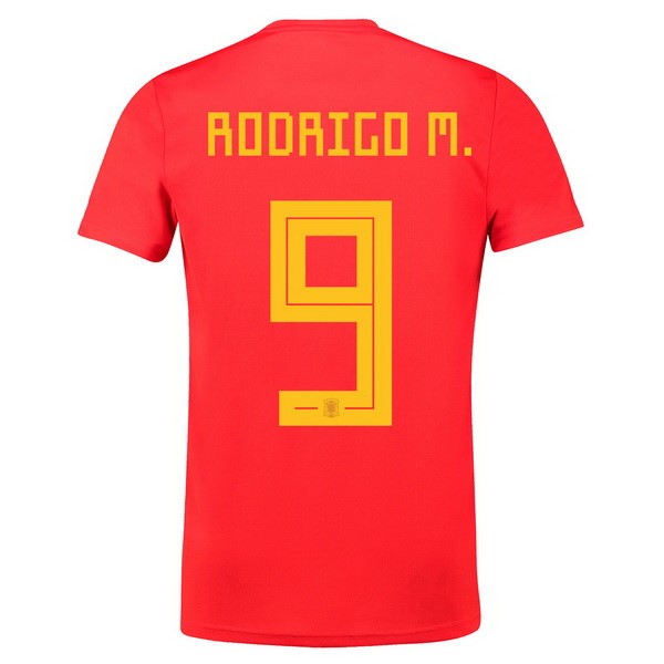 Camiseta España 1ª Rodrigo M. 2018 Rojo